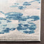 Alfombra acento sala dormitorio 2'2x4' gris/azul claro