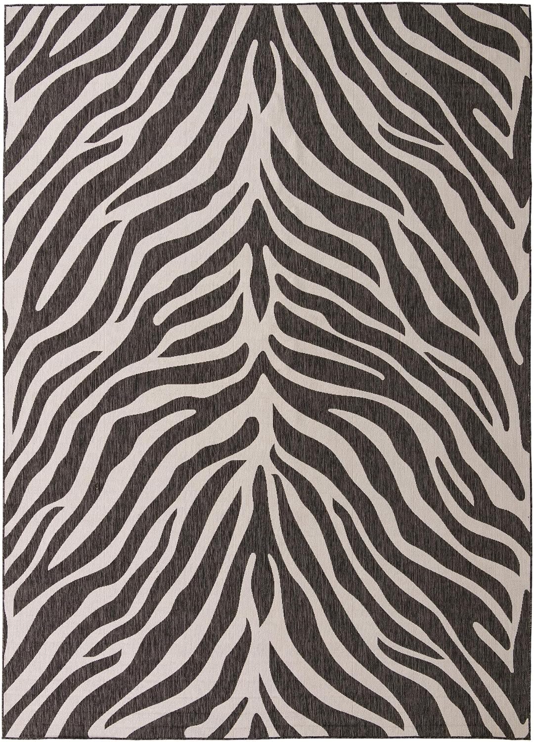 Alfombra área Tsavo 10x14pulg Rectángulo Blanco/Negro
