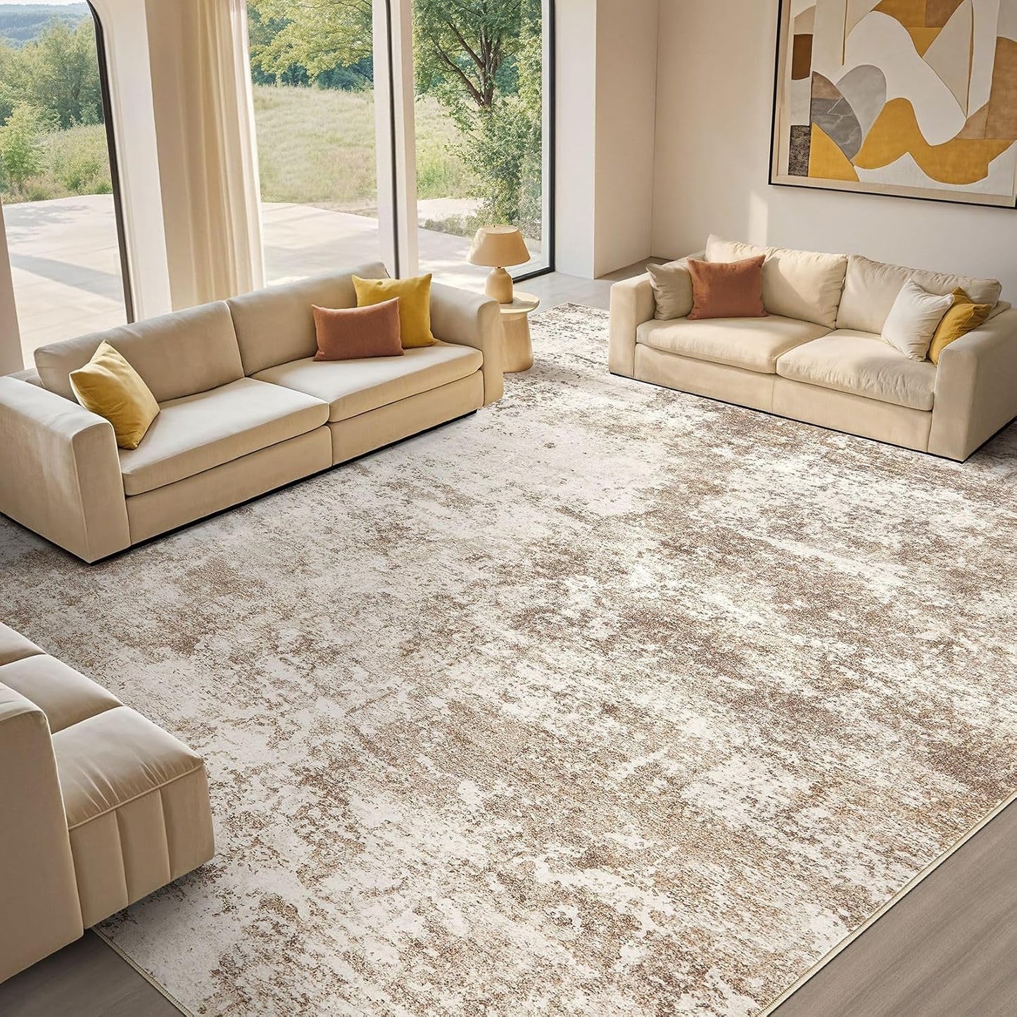 Alfombra 10x14pulg lavable antiderrap dormitorio