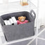 Cesta fieltro plegable con asas para oficina y dormitorio