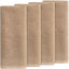 Toallas de cocina grandes de algodón terciopelo absorbentes beige set de 4