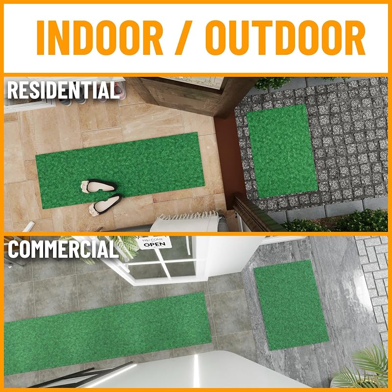 Tapete pasillo pelo 2'7x12' antiderrap interior exterior