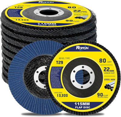 Discos lijado aluminio tipo 29 4.5x0.88pulg acero inox