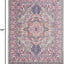 Alfombra gris claro/rosa 8x10ft para dormitorio y sala