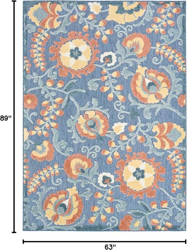 Alfombra dormitorio sala 5'3x7'5" Fácil limpiar