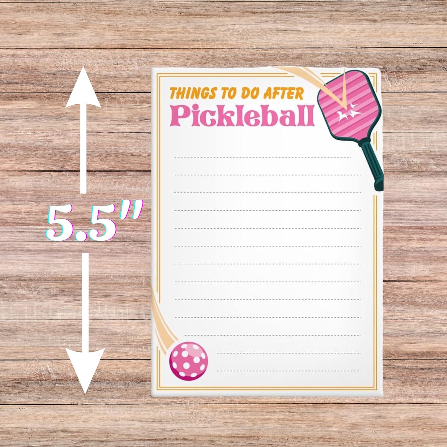 Bloc notas divertidos juego 2 regalos pickleball