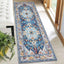 Alfombra bohemia pasillo 2x6ft antiderrap lavable azul