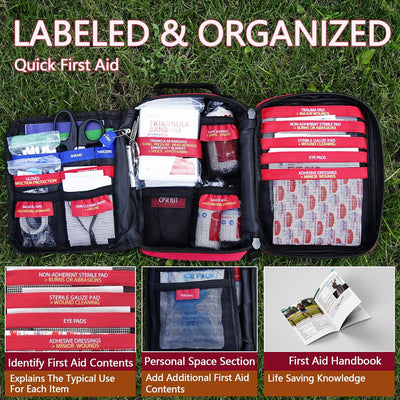 Kit primeros auxilios Molle 216 con compartimentos