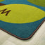 Alfombra rectangular para niños 4x6ft color azul