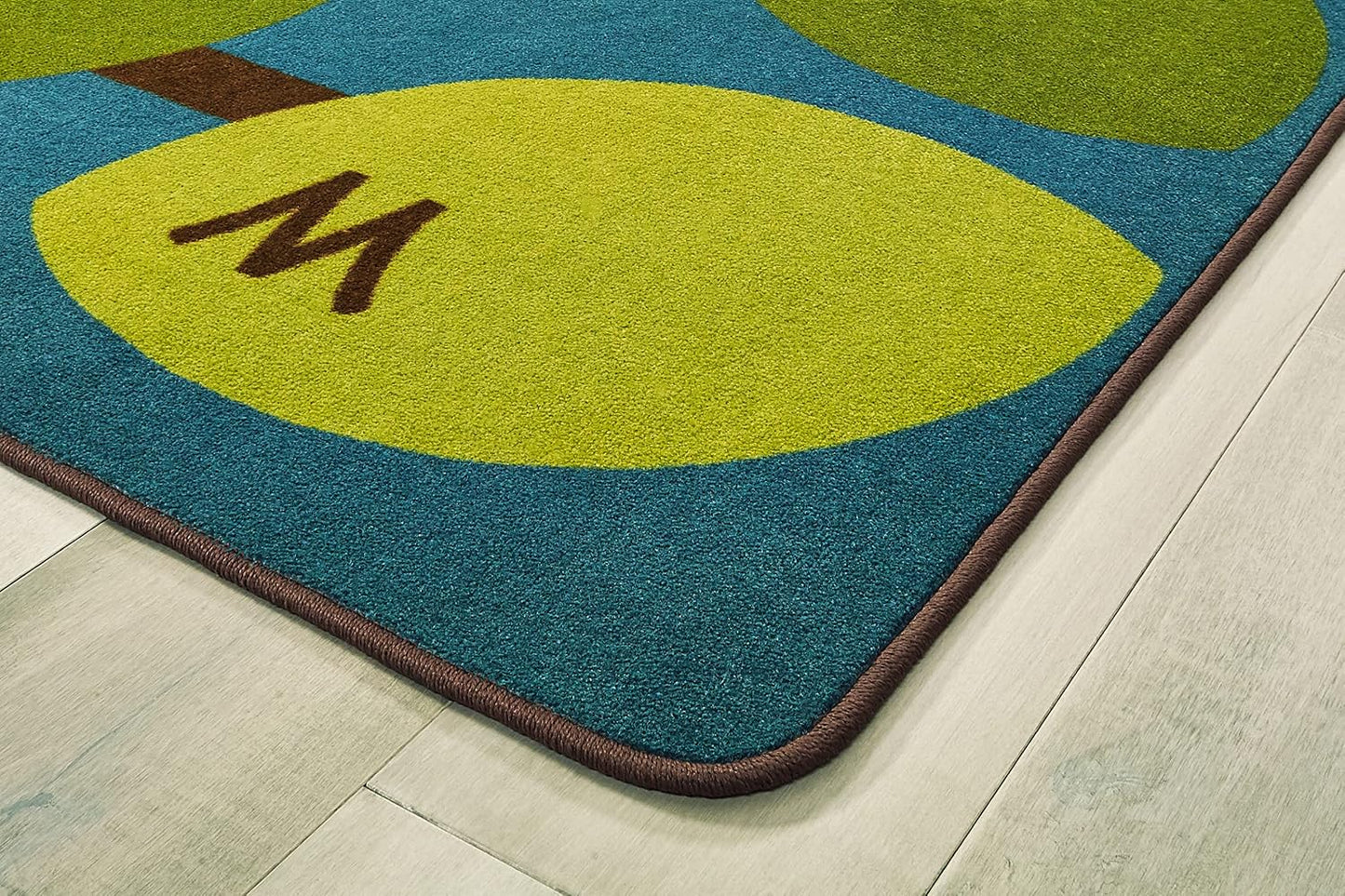 Alfombra rectangular para niños 4x6ft color azul