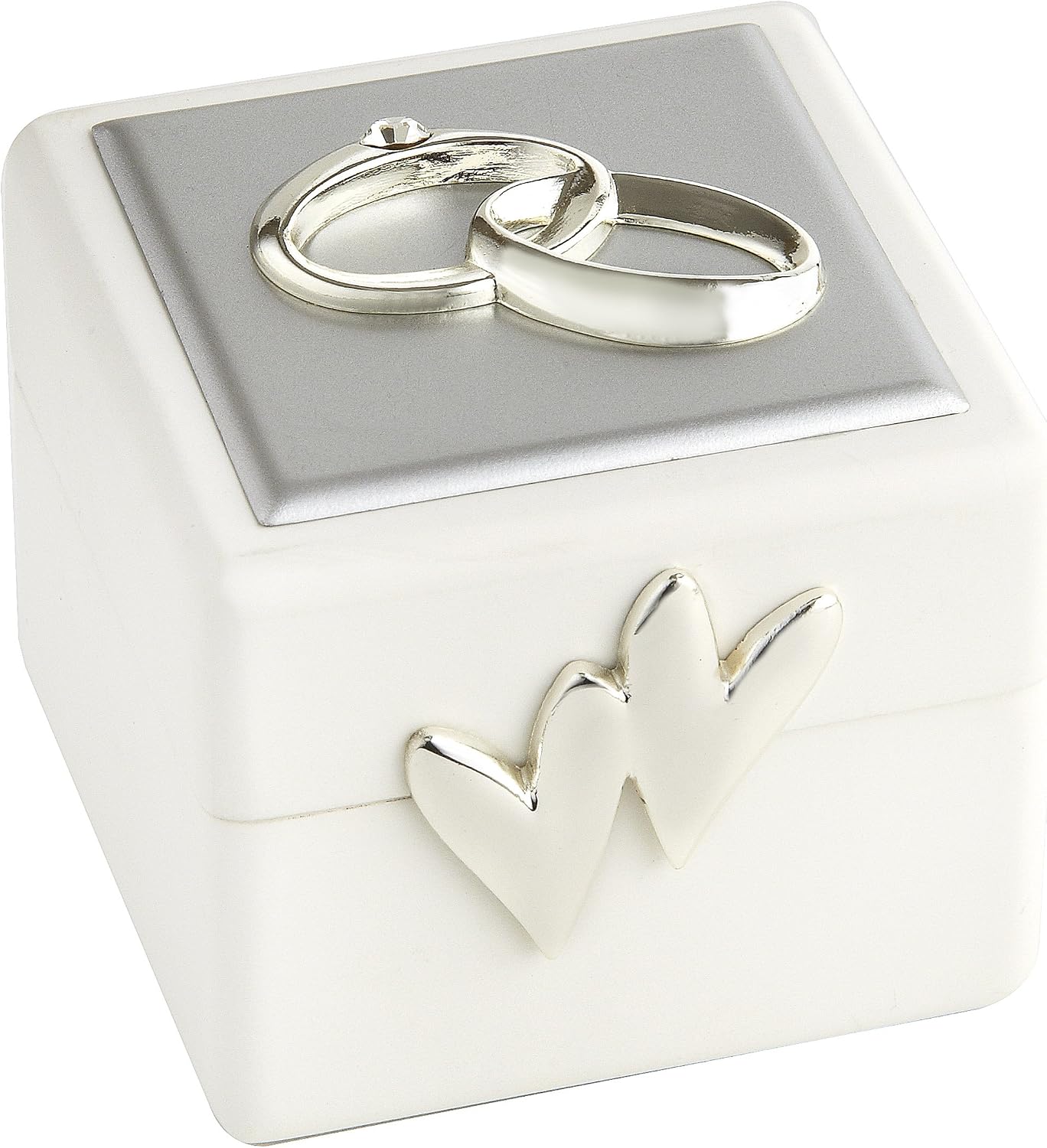 Caja anillos boda dobles color plata