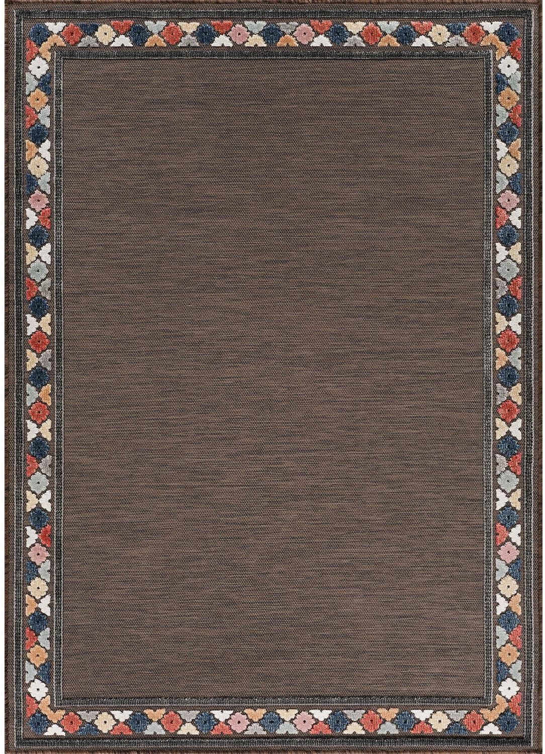 Alfombra Exteriores 4x6" Moderna Bordes Fácil Limpiar
