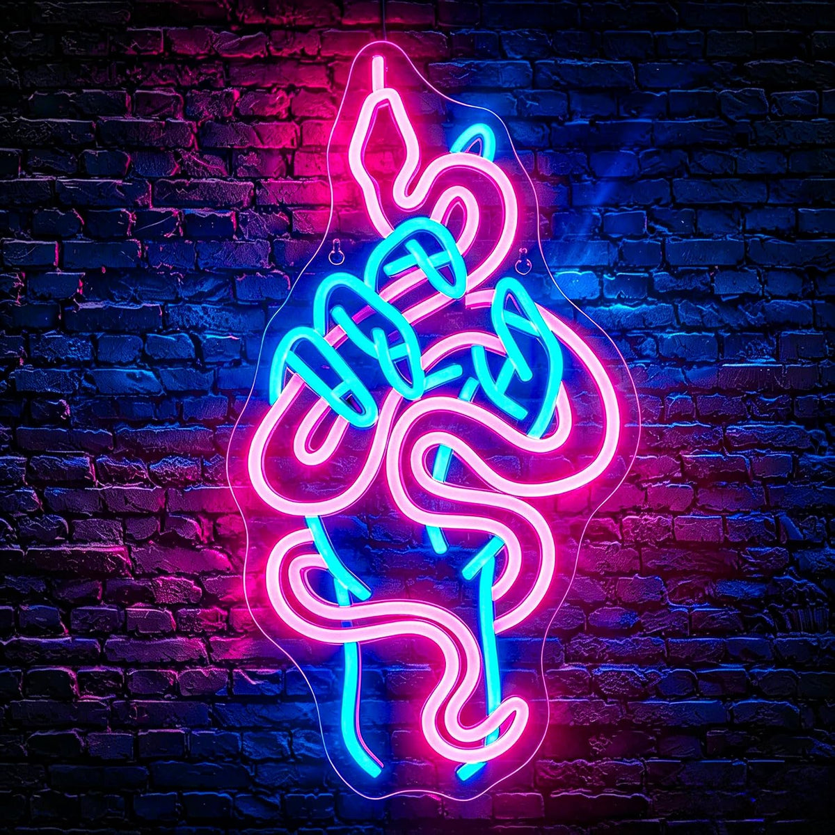 Letrero neón serpiente LED USB decoración pared