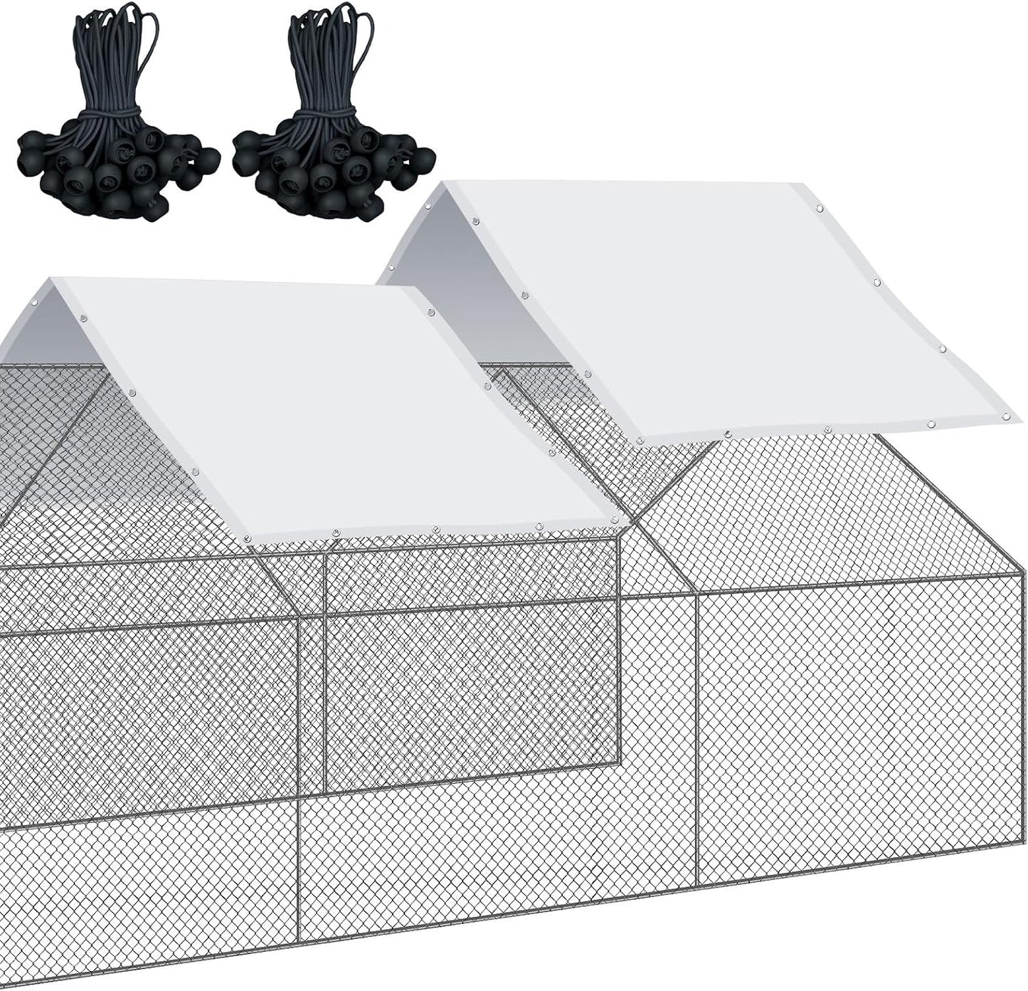 2 Fundas Impermeables Gallinero 11.5x6.6ft Blanco