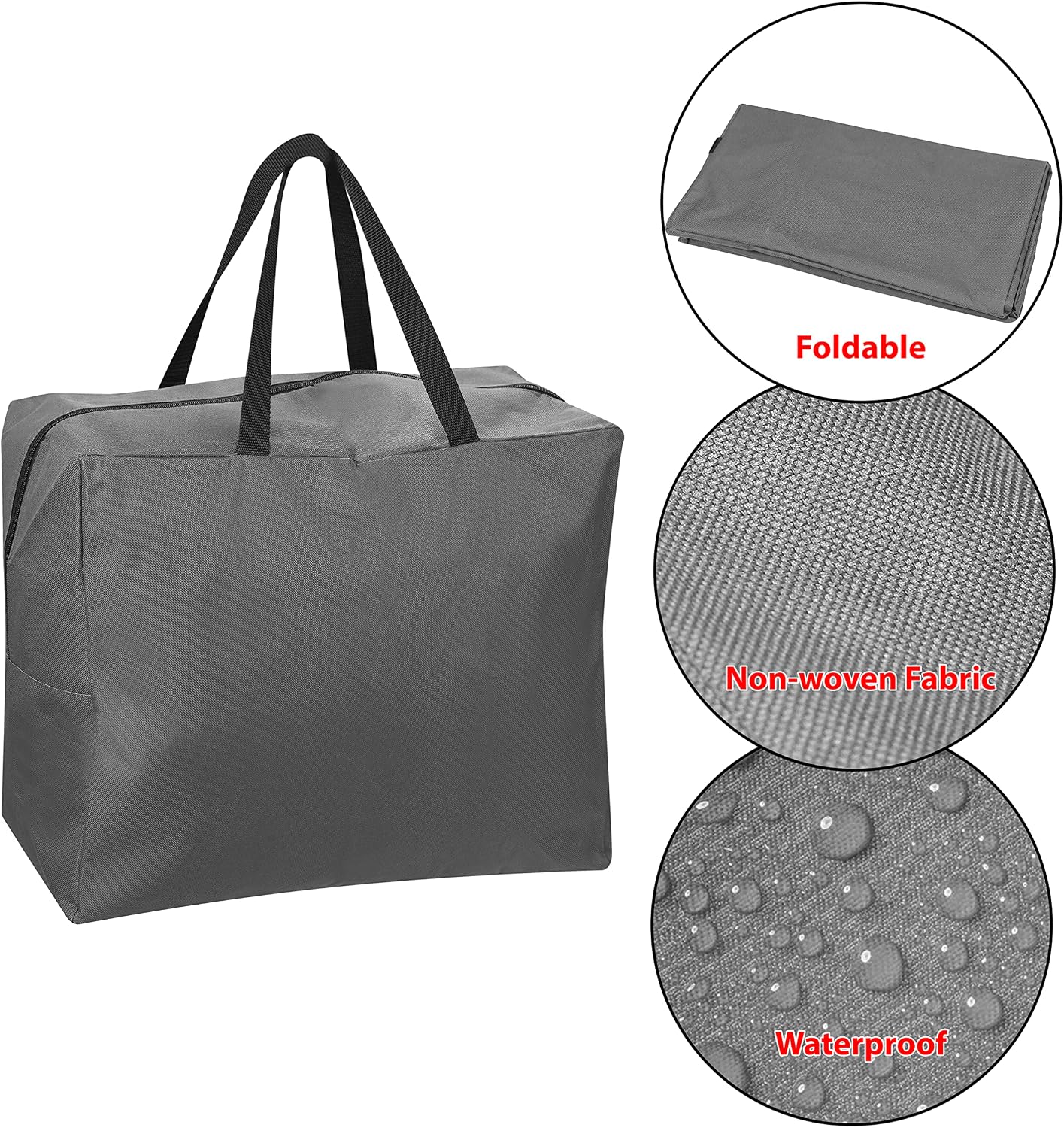 Bolsa almacenamiento poliéster 15x9.8x18.1 gris