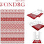 Alfombra navideña 5x7ft copos rojos antiderrap suave