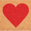 Felpudo corazón rojo 17x29pulg