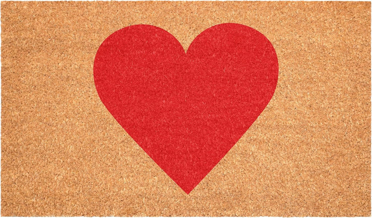 Felpudo corazón rojo 17x29pulg
