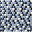 Azulejos mosaico azul marino y blanco caja 5
