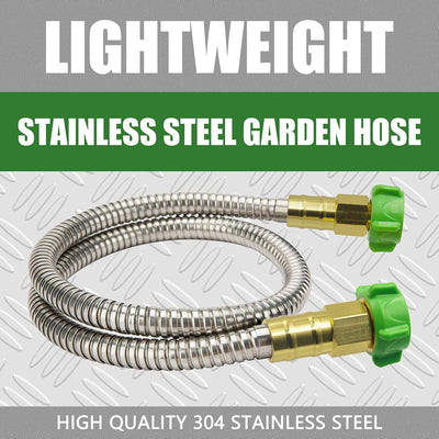 Manguera jardín acero inox 304 5ft conector metal hembra