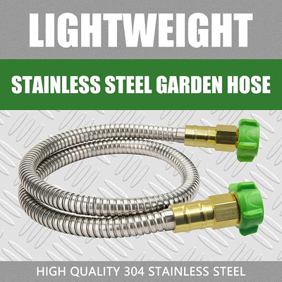 Manguera jardín acero inox 304 5ft conector metal hembra