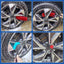 Set 4 cepillos limpiadores llantas auto microfibra flexible