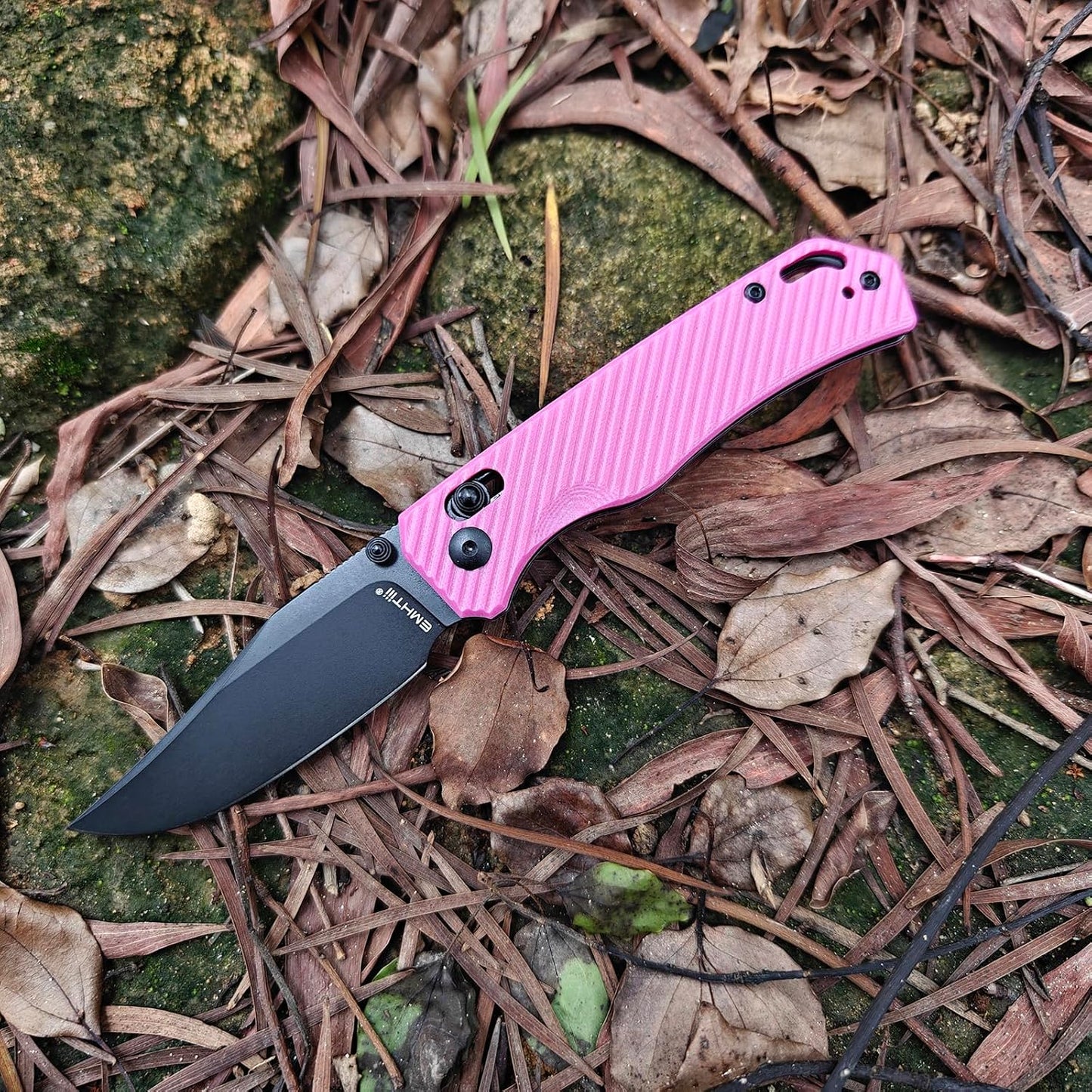 Navaja bolsillo plegable acero D2 clip reversible mango G10 EDC