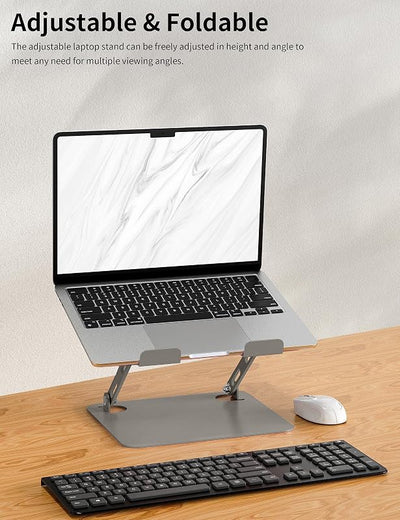 Soporte laptop ajustable ergonómico de metal para escritorio