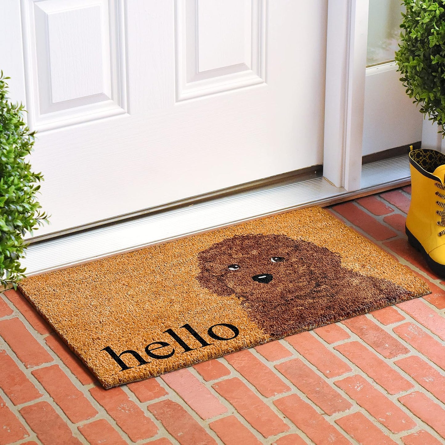 Felpudo Caniche Juguete Marrón 17x29pulg