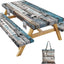 Mantel picnic ajustable para mesa 6ft impermeable azul
