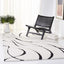 Alfombra área 6x9ft marfil y negro 1.2" grosor sala