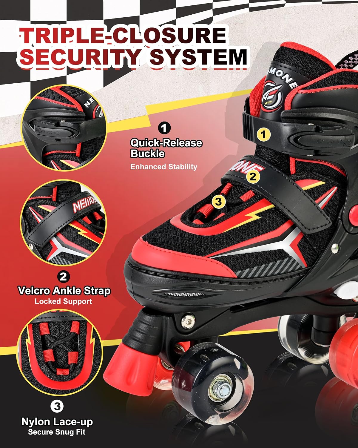 Patines Sirena Ruedas Iluminadas 4 Tamaños Niñas Azul Morado
