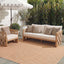 Alfombra área 8x10ft natural crema no pelusa interior