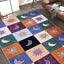 Alfombra bohemia sol luna 5x7 para sala entrada cocina