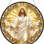 Colgador vitral diseño Jesucristo colibrí decoración ventana