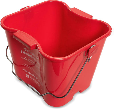 Cubo limpieza 8qt plástico rojo pack 12