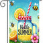 Bandera jardín Hello Summer 12x18pulg doble cara rústica