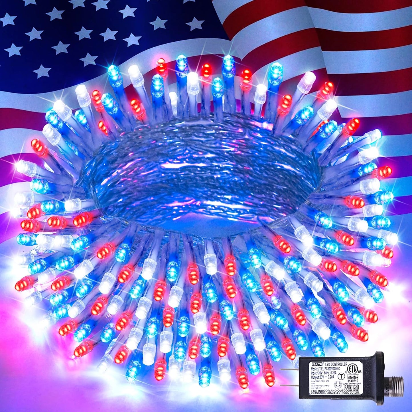 Tira LED 100 luces 33pies 8 modos interiores exteriores