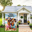 Bandera perro salchicha hello summer 12x18pulg doble cara exterior