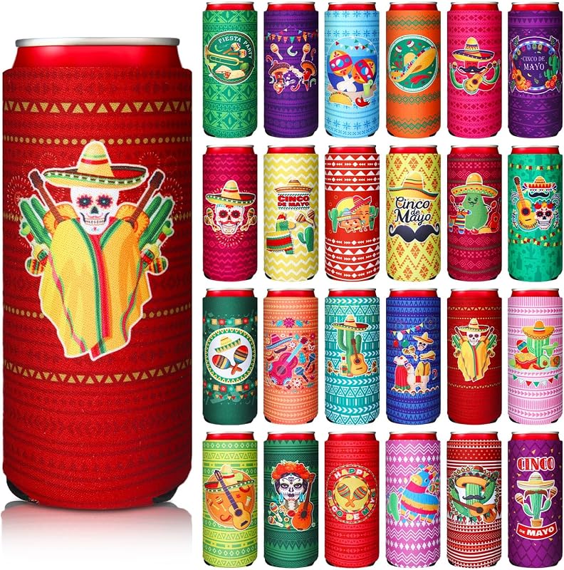 24 Pzas Decoraciones Cinco de Mayo Cactus 12oz