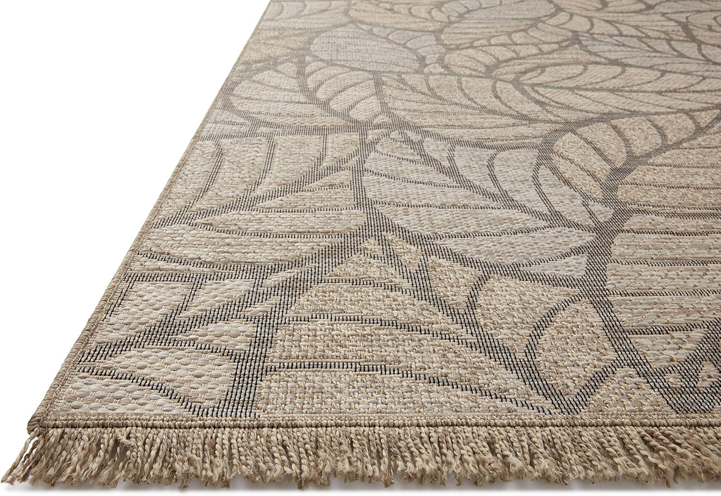 Alfombra redonda interior exterior 7ft8pulg gris pardo