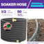 Manguera riego 50ft 1/2pulg con conectores latón