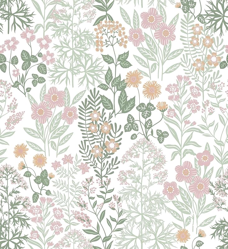 Papel tapiz autoadhesivo floral 17.3x393