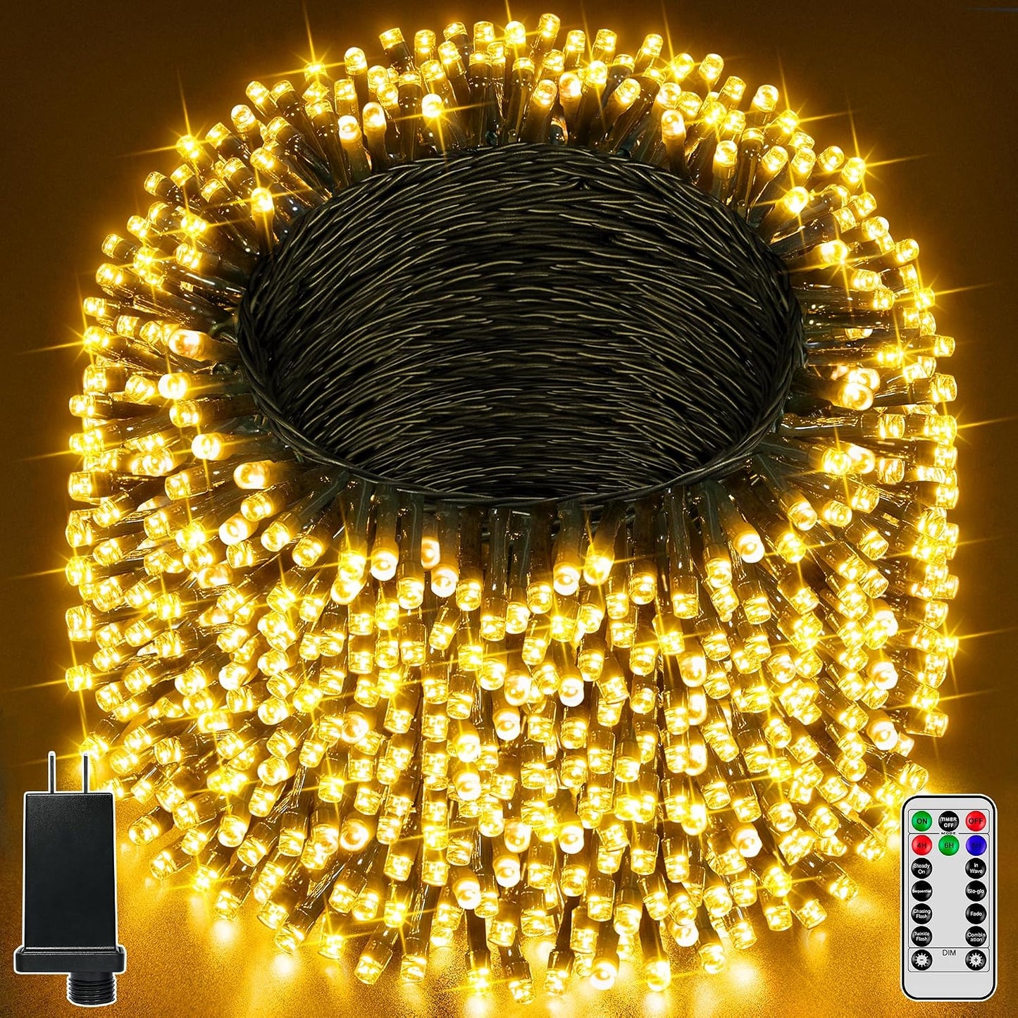Tira luces navidad 263ft 800led impermeable control remoto