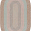 Alfombra exterior lavable trenzada 6x9ft marrón y gris