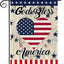 Bandera jardín 4 de Julio estrellas rayas 12x18pulg doble cara