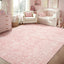 Alfombra Boho Rosa 6x9" Antiderrap para Sala Dormitorio