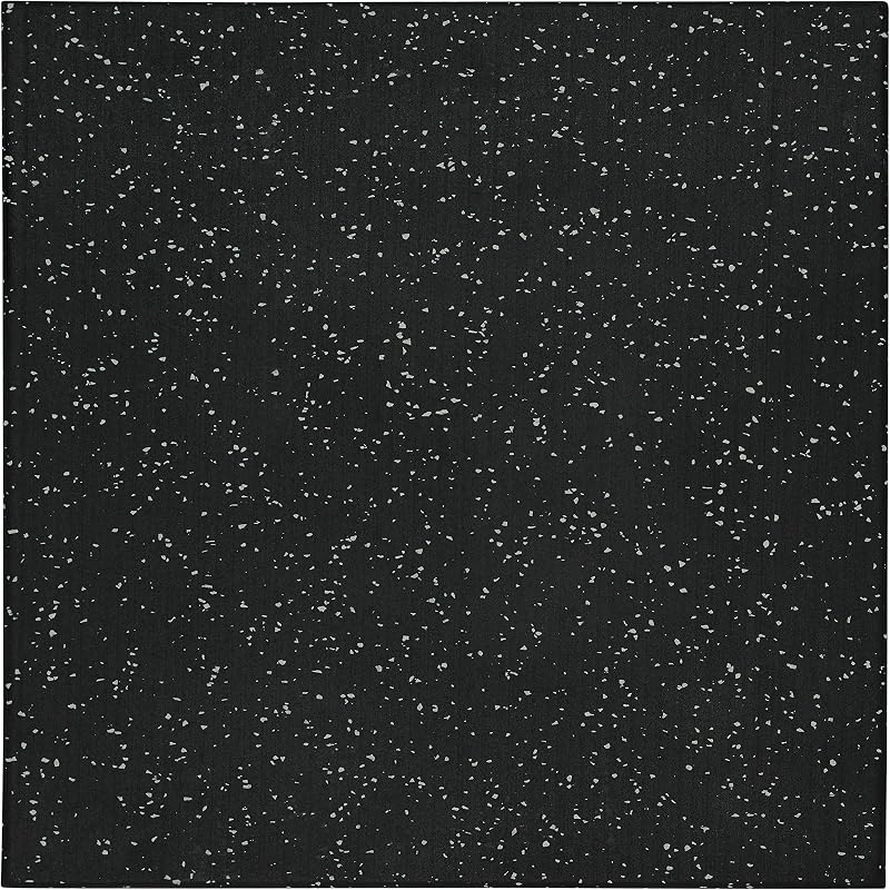 Azulejos goma gruesa 1x20x20 pulg gris/negro