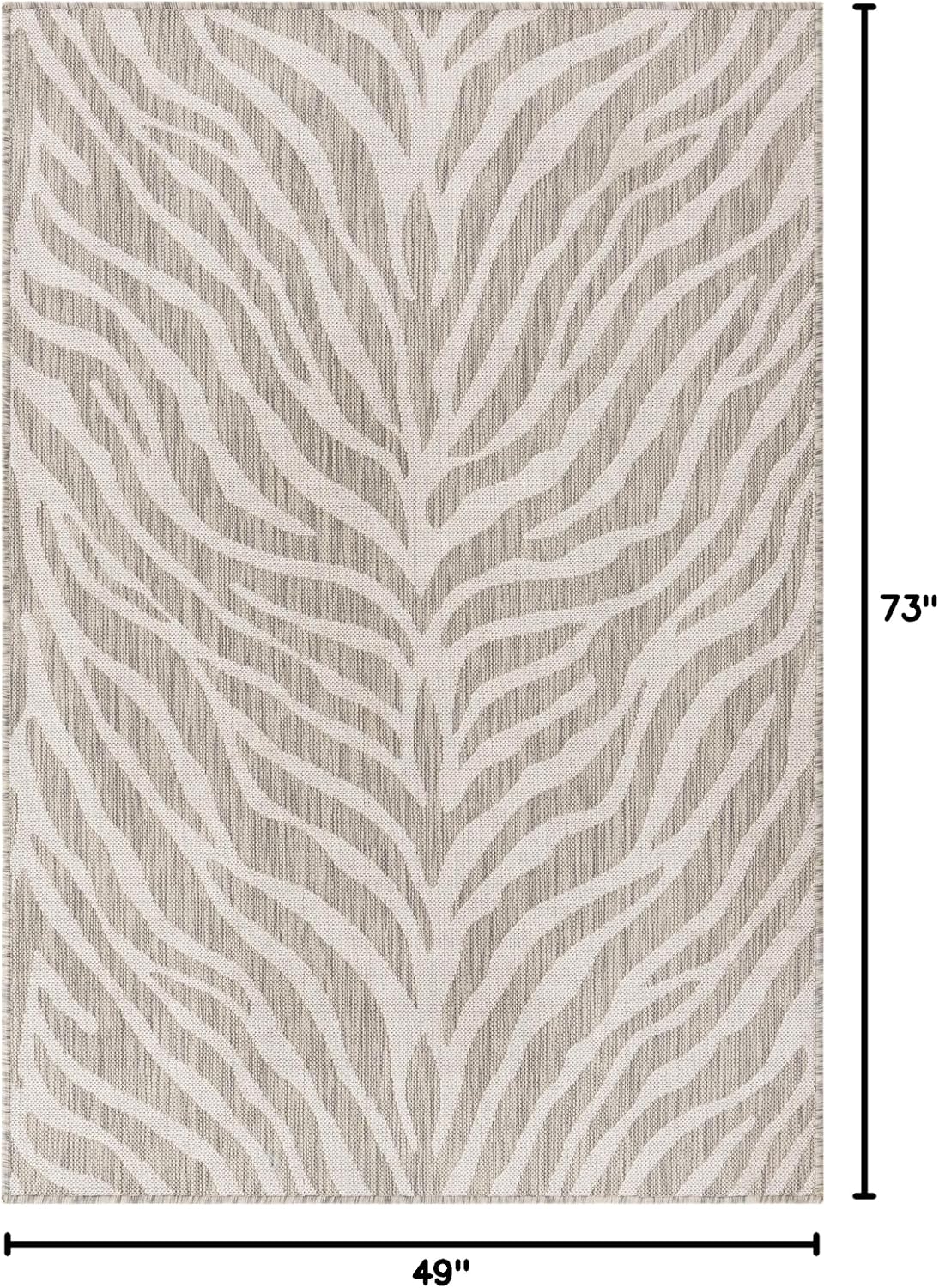 Alfombra área Tsavo 4x6ft gris/marfil
