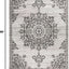 Alfombra geométrica patio 5.2x7.2ft gris/negro